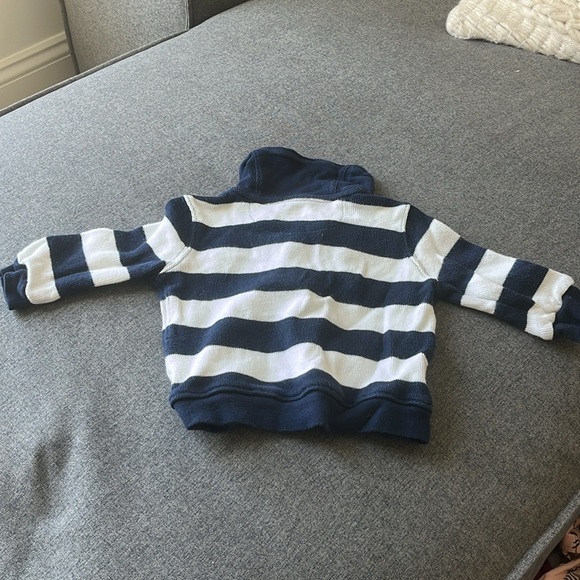 Ralph Lauren navy and white striped collared sweater sz 9  month - Picture 3 of 3